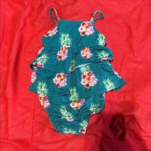 Posh Peanut Floral Baby Outfit - Red and Green